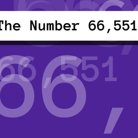 About The Number 66,551