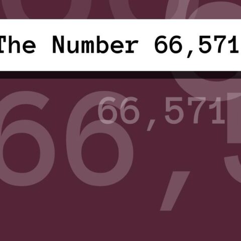 About The Number 66,571