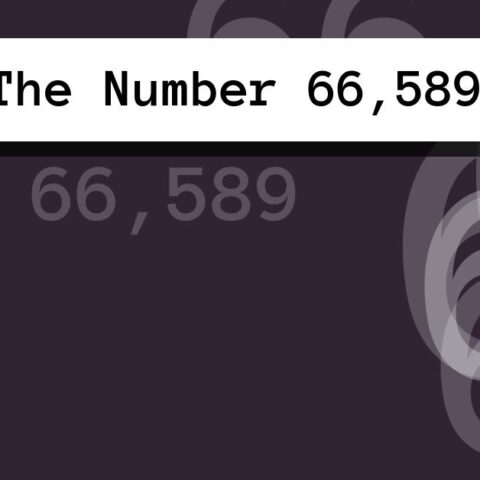 About The Number 66,589