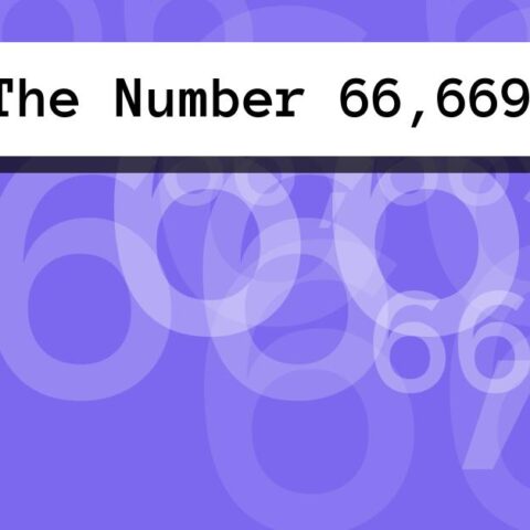 About The Number 66,669