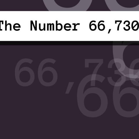 About The Number 66,730