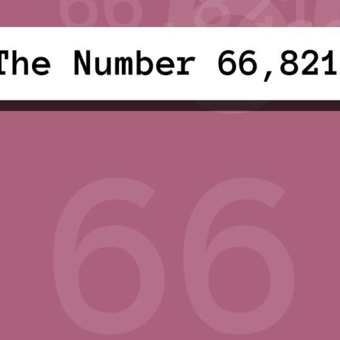 About The Number 66,821