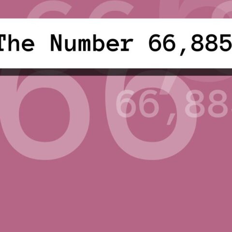 About The Number 66,885