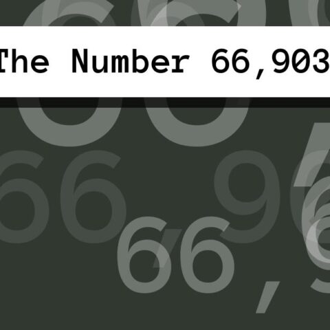 About The Number 66,903