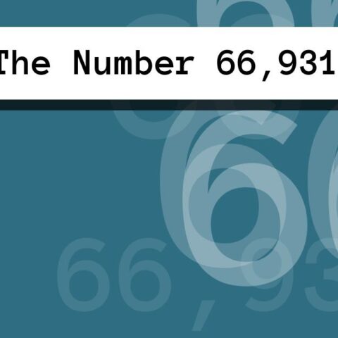 About The Number 66,931