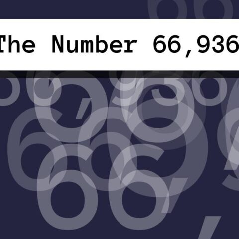 About The Number 66,936