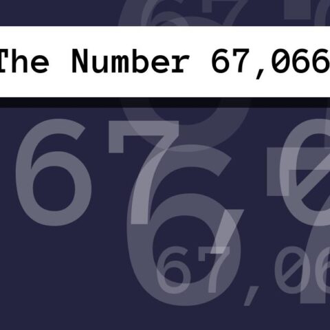 About The Number 67,066