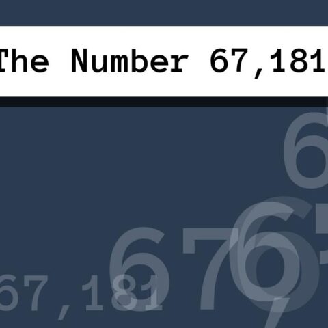 About The Number 67,181