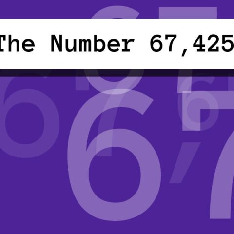 About The Number 67,425