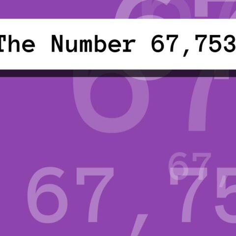 About The Number 67,753