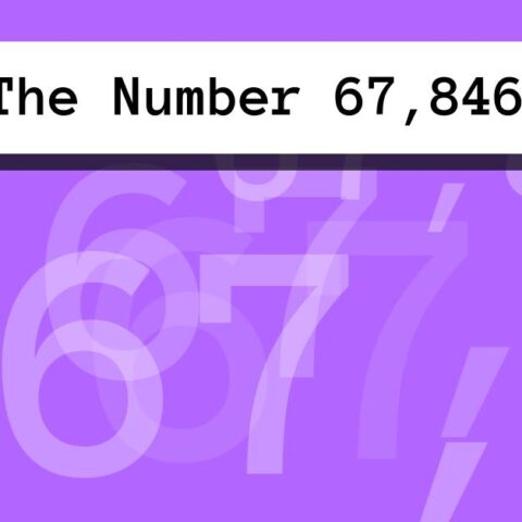 About The Number 67,846