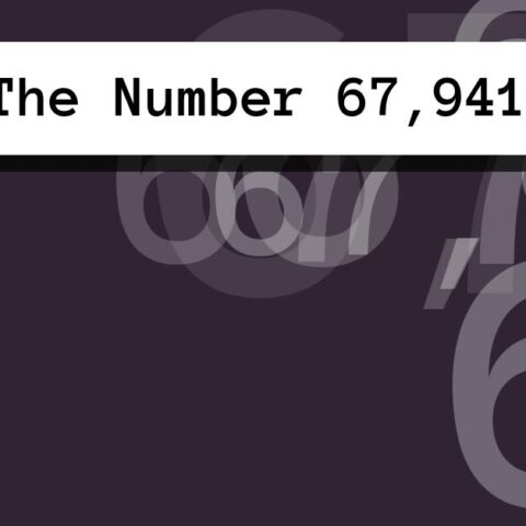 About The Number 67,941