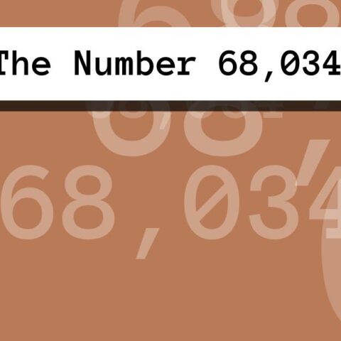 About The Number 68,034