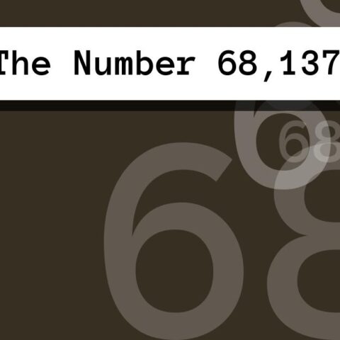 About The Number 68,137
