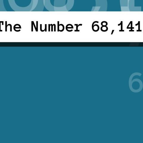 About The Number 68,141