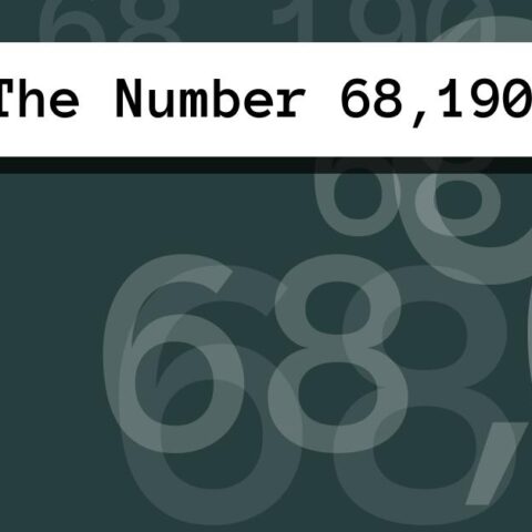 About The Number 68,190