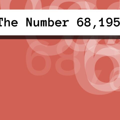 About The Number 68,195