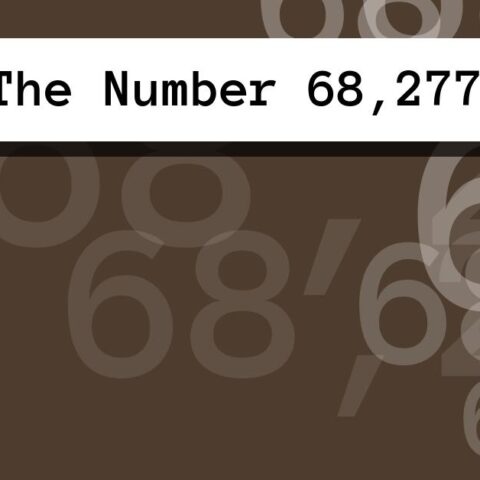 About The Number 68,277