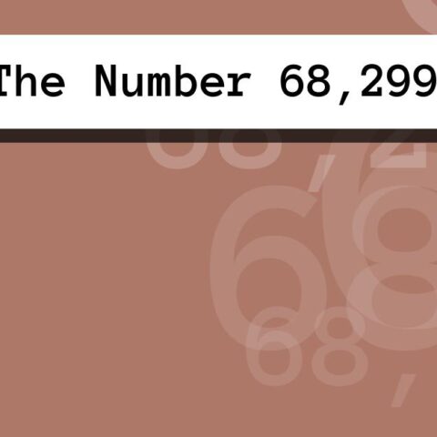 About The Number 68,299