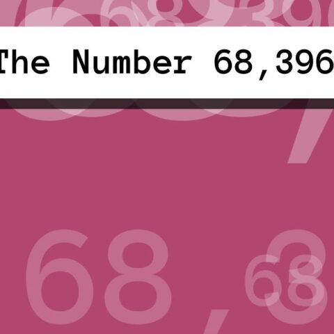 About The Number 68,396