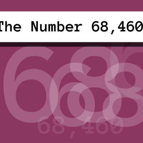 About The Number 68,460