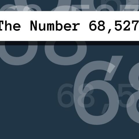 About The Number 68,527
