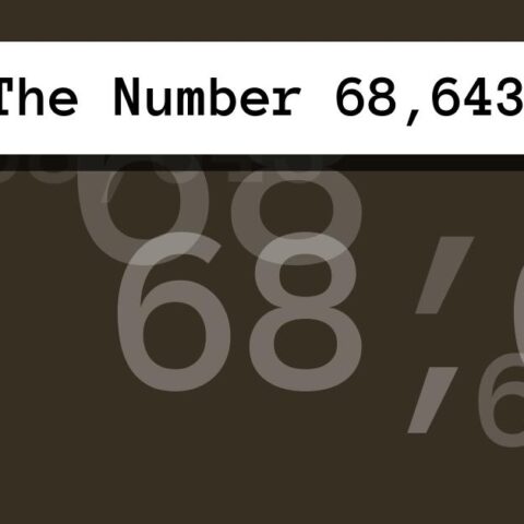 About The Number 68,643