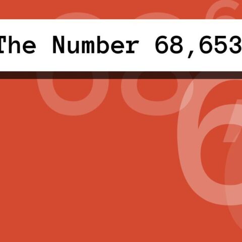 About The Number 68,653