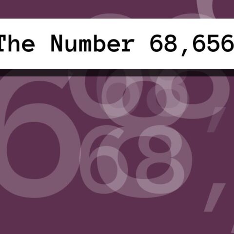 About The Number 68,656