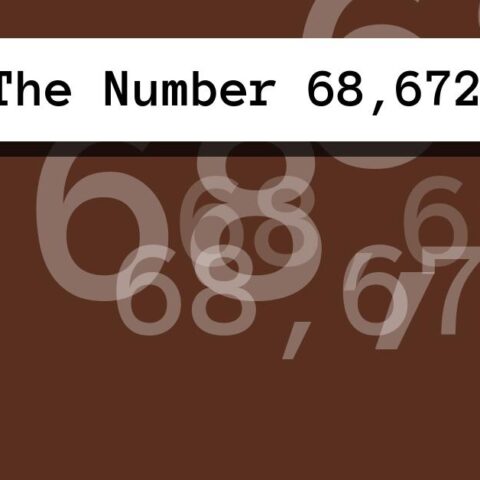 About The Number 68,672