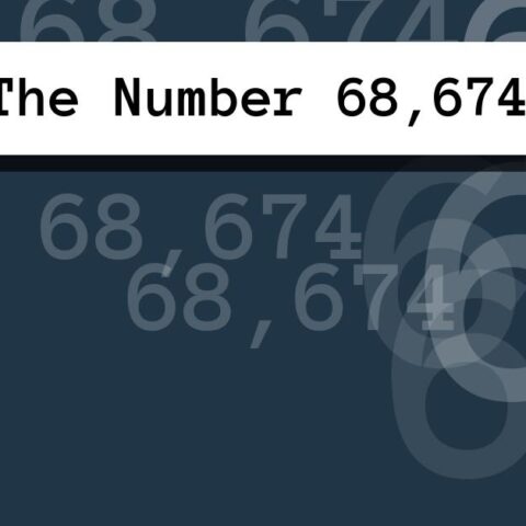 About The Number 68,674
