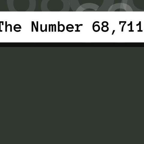 About The Number 68,711