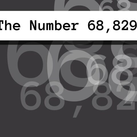 About The Number 68,829