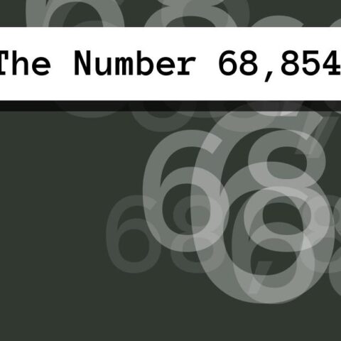 About The Number 68,854