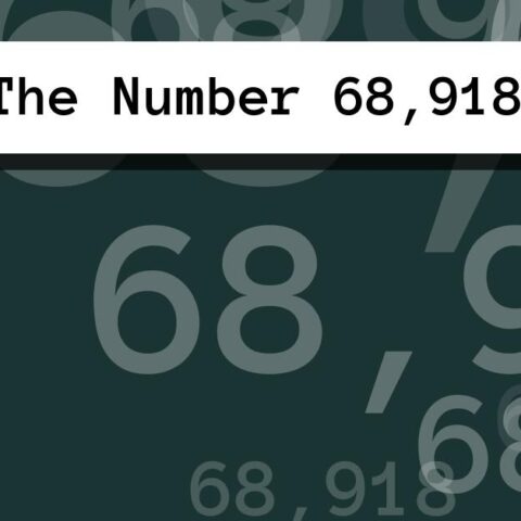 About The Number 68,918