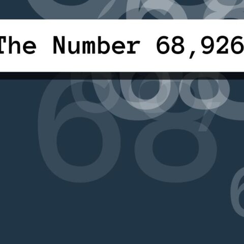 About The Number 68,926