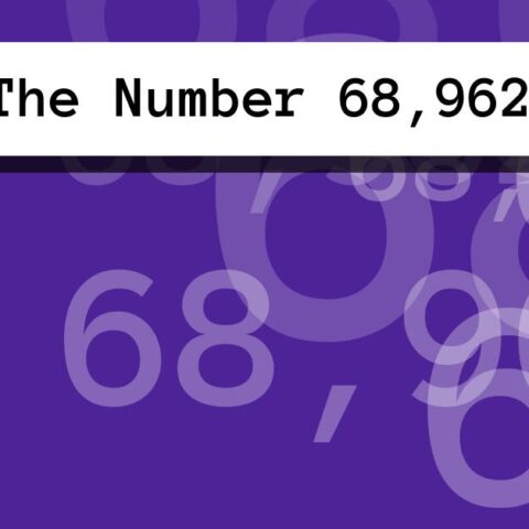About The Number 68,962