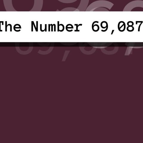 About The Number 69,087