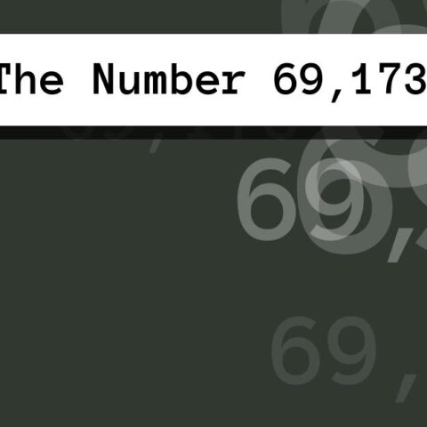About The Number 69,173
