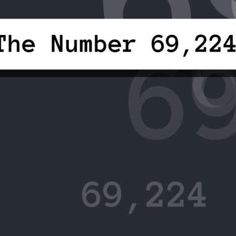 About The Number 69,224