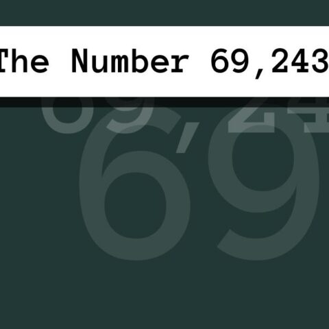 About The Number 69,243
