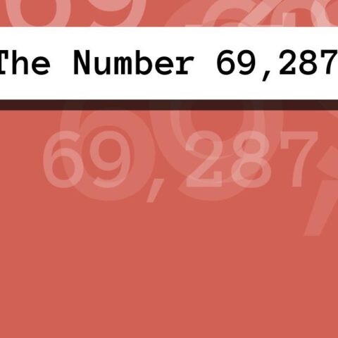 About The Number 69,287