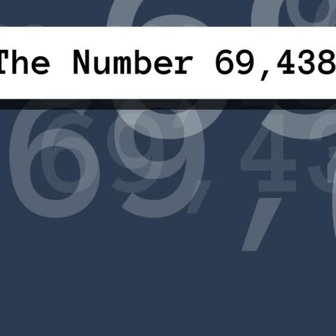 About The Number 69,438