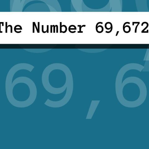 About The Number 69,672