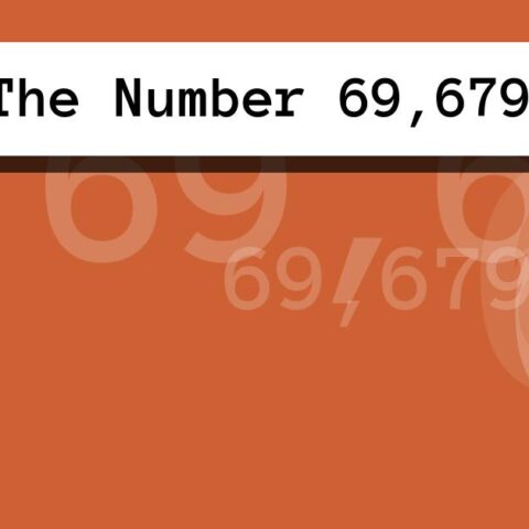 About The Number 69,679