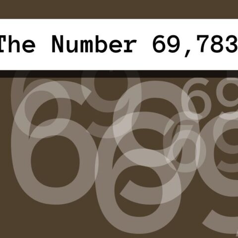 About The Number 69,783