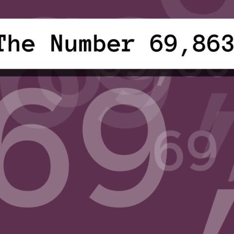 About The Number 69,863