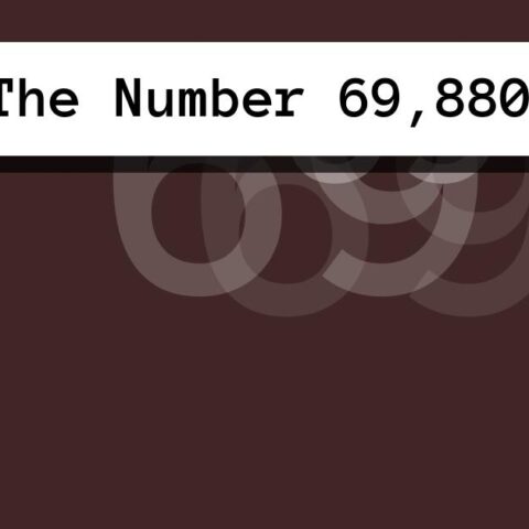 About The Number 69,880
