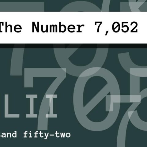 About The Number 7,052