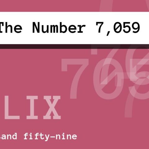 About The Number 7,059